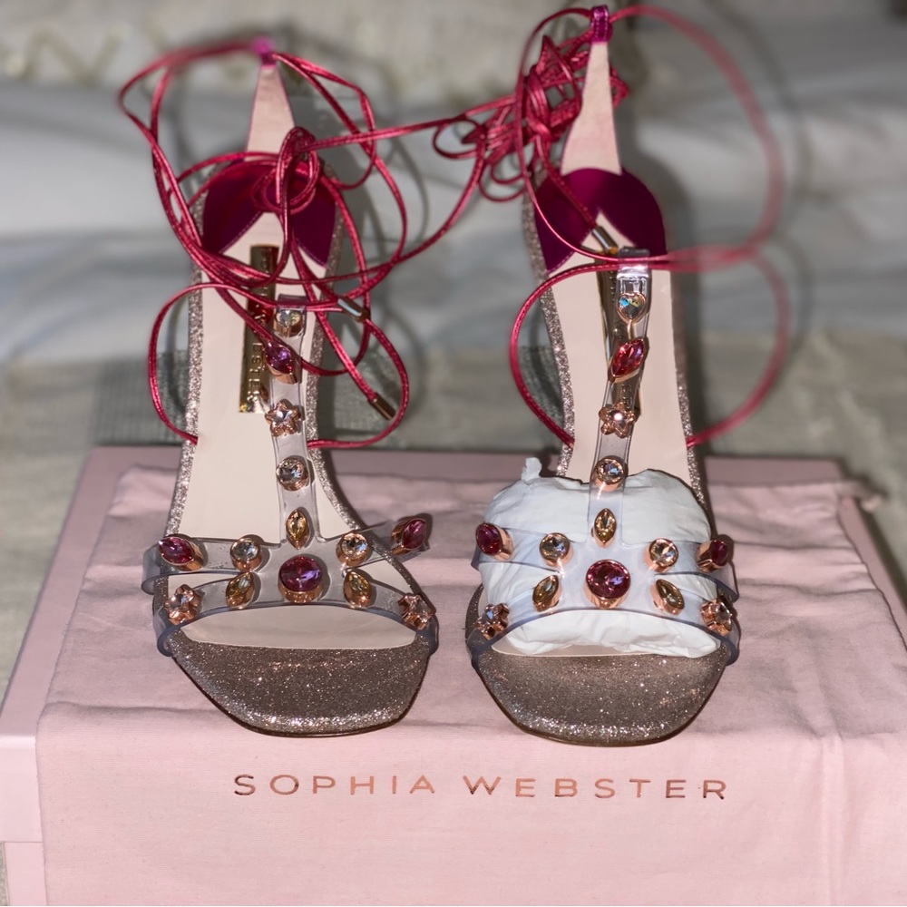 Sophia Webster pink heels